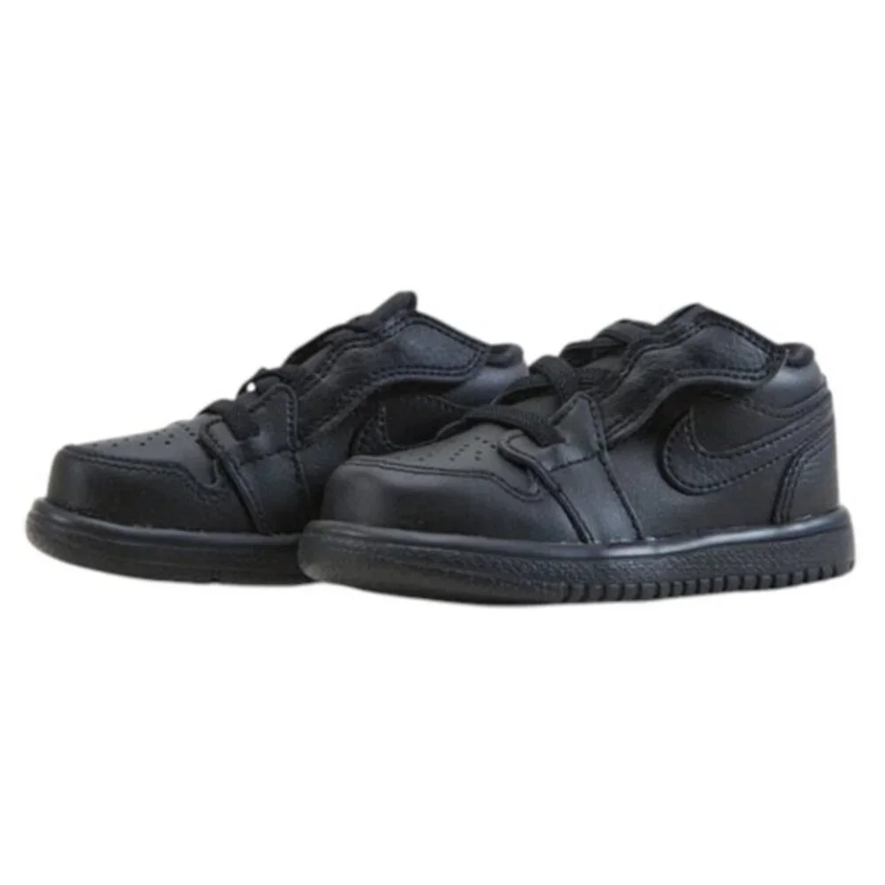 Nike Jordan 1 Low Alt Triple Black Little Kid Child Shoes Size 4C NEW CI3436-091